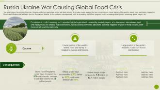 Russia Ukraine War Impact On Agriculture Industry War Causing Global Food Crisis