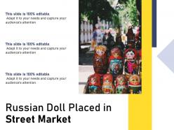 Russian doll placed in street market