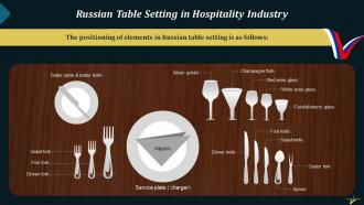 Russian Table Setting In Hospitality Industry Training Ppt