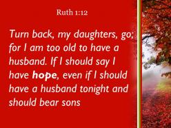Ruth 1 12 there was still hope for me powerpoint church sermon