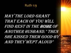 Ruth 1 9 they wept aloud powerpoint church sermon