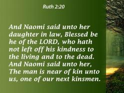 Ruth 2 20 the lord bless him powerpoint church sermon