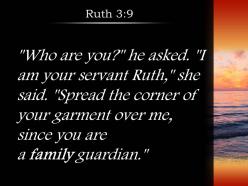 Ruth 3 9 you are a family guardian powerpoint church sermon