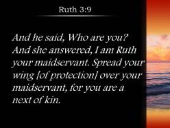 Ruth 3 9 you are a family guardian powerpoint church sermon