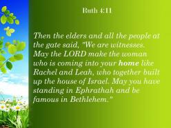 Ruth 4 11 your home like rachel and leah powerpoint church sermon
