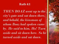 Ruth 4 1 so he went over and sat powerpoint church sermon