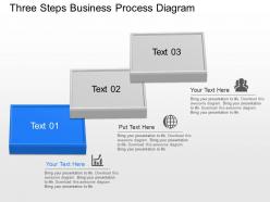 Rw three steps business process diagram powerpoint template