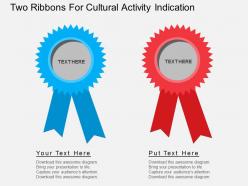 Rw two ribbons for cultural activity indication flat powerpoint design