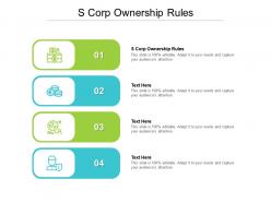S corp ownership rules ppt powerpoint presentation professional design templates cpb