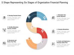 S Shape Representing Six Stages Of Organization Financial Planning