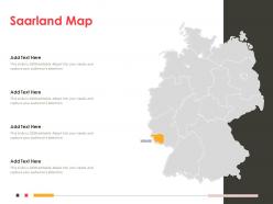 Saarland map powerpoint presentation ppt template