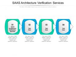 Saas architecture verification services ppt powerpoint presentation file model cpb