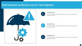 SaaS Business Continuity Icon For Risk Mitigation