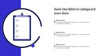 Saas Checklist To Safeguard User Data