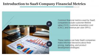 Saas Company Financial Metrics powerpoint presentation and google slides ICP Customizable Content Ready