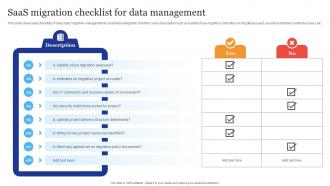 Saas Migration Checklist For Data Management