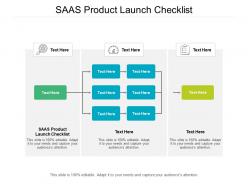 Saas product launch checklist ppt powerpoint presentation layouts format ideas cpb
