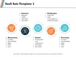 Saas sale purchase intent ppt slides graphics template