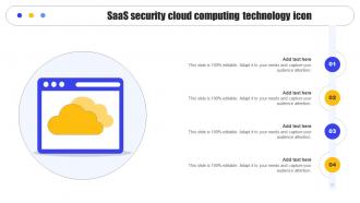 SaaS Security Cloud Computing Technology Icon