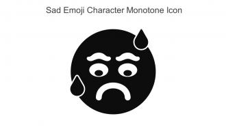 Sad Emoji Character Monotone Icon In Powerpoint Pptx Png And Editable Eps Format