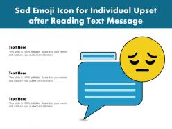 Sad Emoji Icon For Individual Upset After Reading Text Message