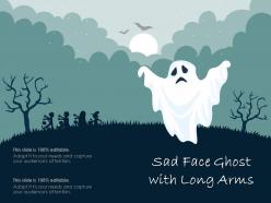 Sad face ghost with long arms