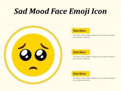 Sad mood face emoji icon