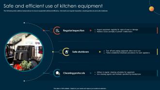 Safe And Efficient Use Of Kitchen Bridging Performance Gaps Through Hospitality DTE SS