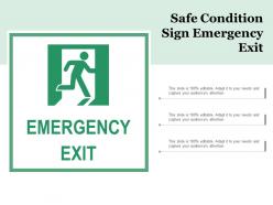 Safe condition sign emergency exit