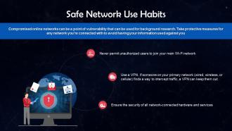 Safe Habits For Network Use Training Ppt