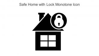 Safe Home With Lock Monotone Icon In Powerpoint Pptx Png And Editable Eps Format