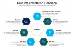 Safe implementation roadmap ppt powerpoint presentation show background designs cpb