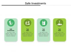 Safe investments ppt powerpoint presentation icon example introduction cpb