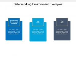 Safe working environment examples ppt powerpoint presentation inspiration brochure cpb