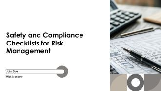 Safety And Compliance Checklists For Risk Management PPT Summary AT