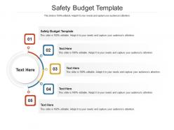 Safety budget template ppt powerpoint presentation infographic template images cpb