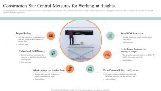 Safety Controls For Real Estate Project Construction Site Control Measures For Working At Heights