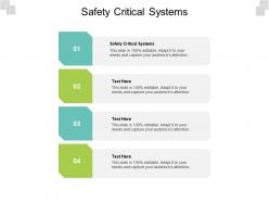 Safety critical systems ppt powerpoint presentation pictures good cpb