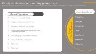Safety Guidelines For Handling Power Tools Manual For Occupational Health And Safety