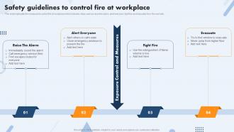 Safety Guidelines To Control Fire At Workplace Safety Operations And Procedures