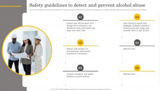 Safety Guidelines To Detect And Prevent Alcohol Abuse Manual For Occupational Health And Safety