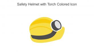Safety Helmet With Torch Colored Icon In Powerpoint Pptx Png And Editable Eps Format