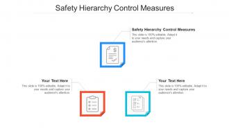 Safety hierarchy control measures ppt powerpoint presentation icon graphics cpb