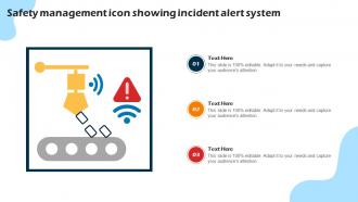 Safety Management Icon Showing Incident Alert System