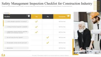 Safety Management Inspection Checklist For Construction Industry