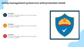 Safety Management System Icon With Protection Shield