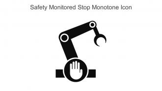 Safety Monitored Stop Monotone Icon In Powerpoint Pptx Png And Editable Eps Format