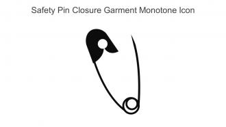 Safety Pin Closure Garment Monotone Icon In Powerpoint Pptx Png And Editable Eps Format