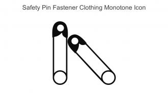 Safety Pin Fastener Clothing Monotone Icon In Powerpoint Pptx Png And Editable Eps Format