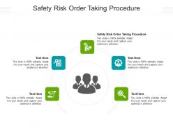 Safety risk order taking procedure ppt powerpoint presentation file mockup cpb